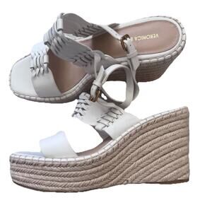 Veronica Beard Riya Espadrille 9 Coconut Platform Wedge Sandals $350 Worn Once!!